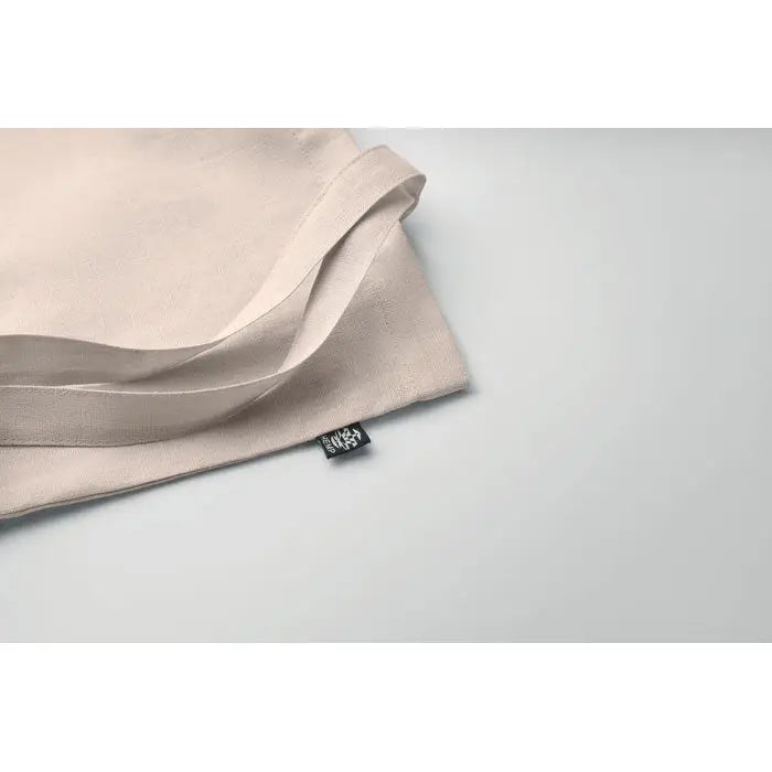 Geanta de cumparaturi din canepa 200 gr/m² bej cu design minimalist si bretele rezistente din panza