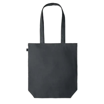 Geanta de cumparaturi din canepa 200 grm² din panza neagra cu manere rezistente si design minimalist