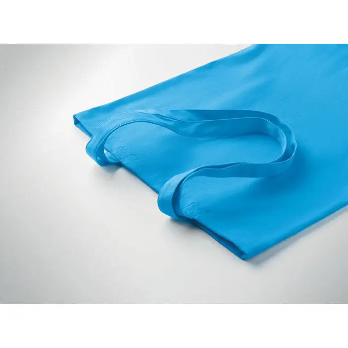 Geanta de cumparaturi din panza de 270 gr m² albastra cu manere rezistente din material canvas robust
