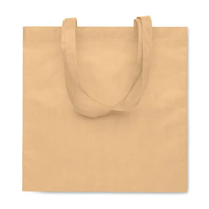 Beige geanta de cumparaturi din rpet netesut cu manere asortate si material durabil