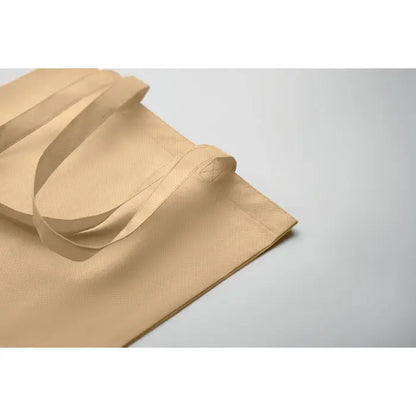 Geanta de cumparaturi din rpet netesut beige cu manere rezistente din material Canvas