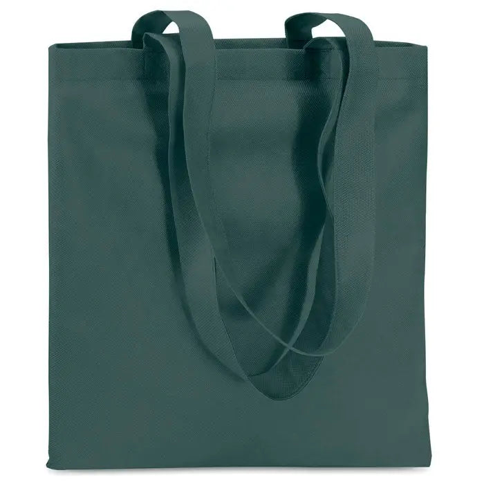 Geanta de cumparaturi netesuta verde inchis din panza de 80 gr/m² cu manere rezistente