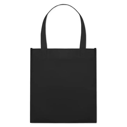 Geanta de cumparaturi neagra din material netesut 80 gr/m² cu doua manere rezistente