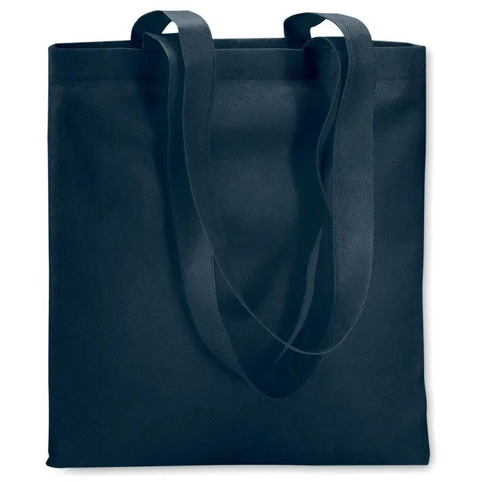 Geanta de cumparaturi netesuta albastru navy din panza de 80 gr/m² cu manere rezistente