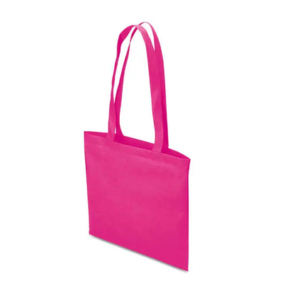 Geanta de cumparaturi netesuta de 80 gr/m² fucsia cu manere solide si design minimalist