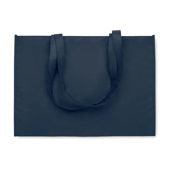 Geanta de cumparaturi rpET netesuta navy albastru cu manere intarite din material nețesut pentru uz zilnic