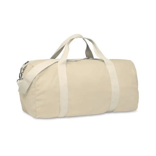 Beige geanta de mana reciclata din pânză 320 gr/m² cu mânere asortate și bretea detașabilă pentru umăr