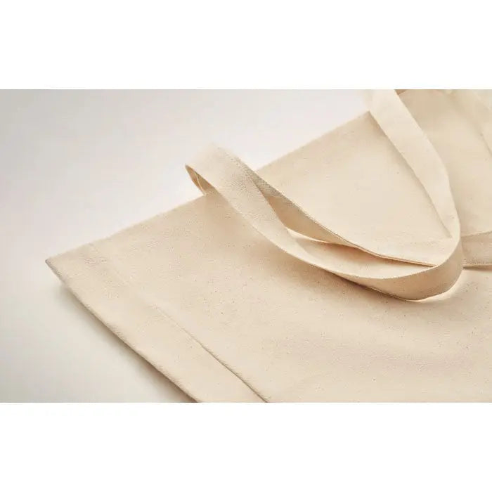 Geanta de panza reciclata 280 gr/m² bej cu manere rezistente pentru transport durabil