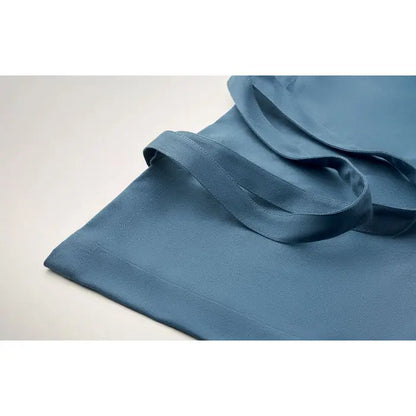 Geanta de panza reciclata 280 gr/m² albastru deschis cu manere solide din material textil asortate
