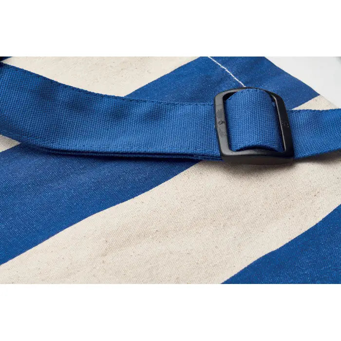 Geanta de plaja foarte mare 280gr/m² cu catarama neagra din plastic si curea din material textil albastru