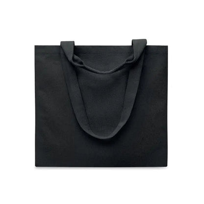 Geanta de plaja panza 320 gr m² neagra cu manere rezistente din material textil durabil