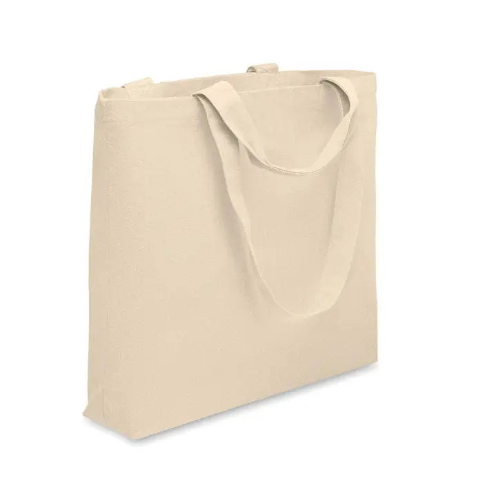 Geanta de plaja panza 320 grm² bej cu manere rezistente din material canvas