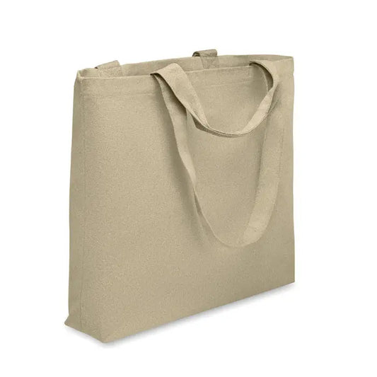 Geanta de plaja panza 320 gr/m² bej cu manere rezistente si material textil durabil