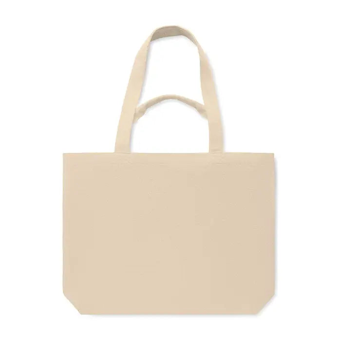 Beige geanta de plaja din panza 320 grm² cu doua manere asortate pentru utilizare practica si durabila