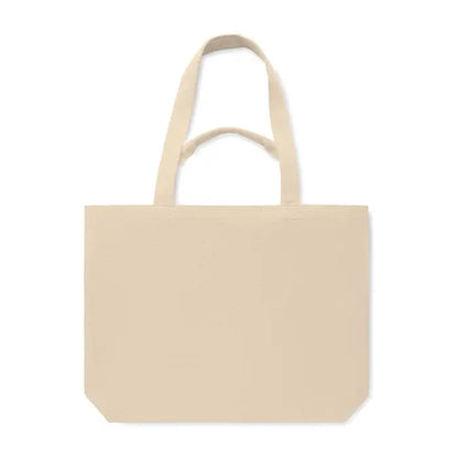 Beige geanta de plaja din panza 320 grm² cu doua manere asortate pentru utilizare practica si durabila