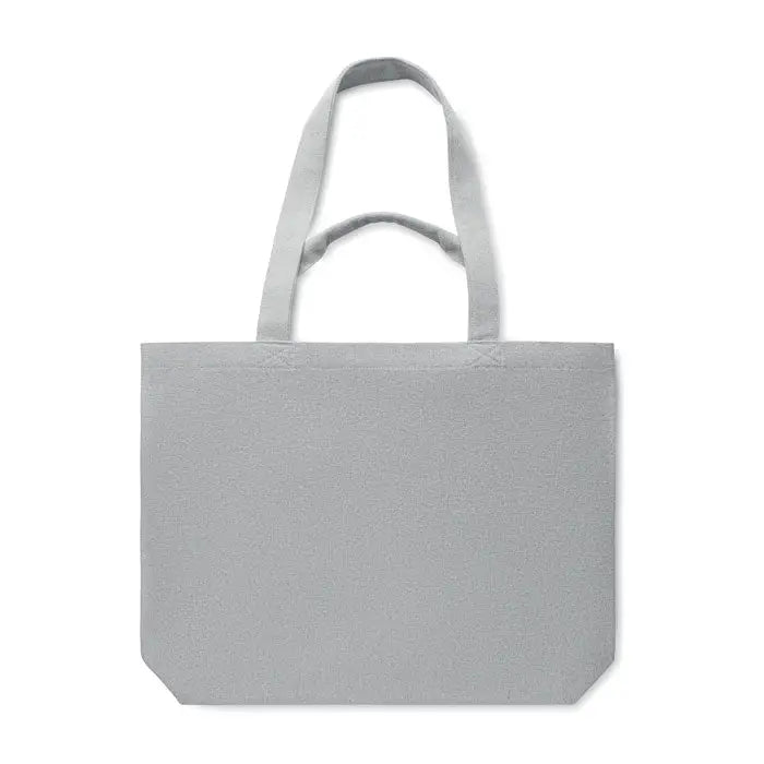 Geanta de plaja panza 320 gr/m² minimalista gri deschis cu manere rezistente si design simplu