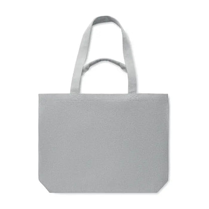 Geanta de plaja panza 320 gr/m² minimalista gri deschis cu manere rezistente si design simplu
