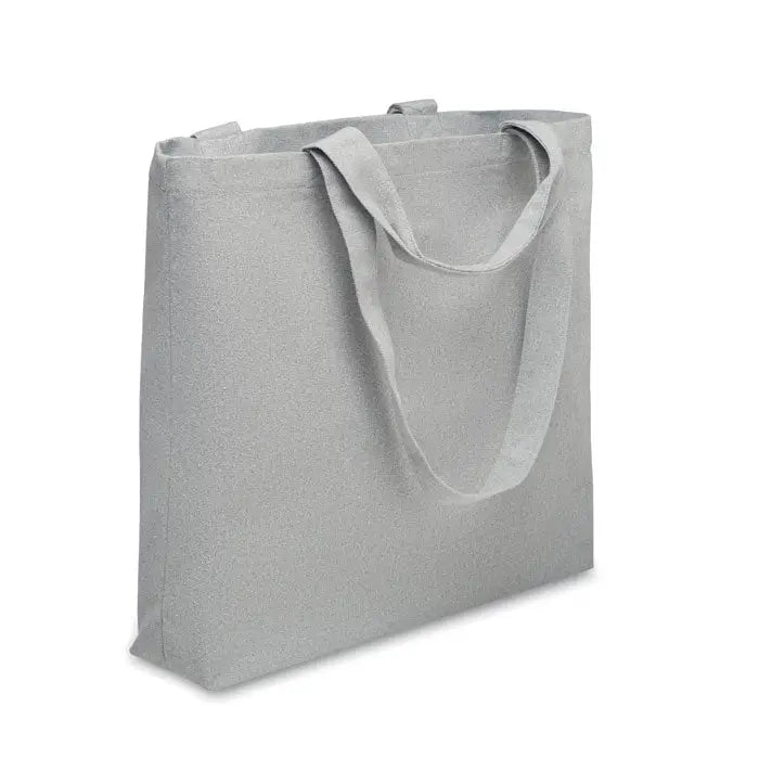 Geanta de plajă din pânză 320 gr/m², simplă, gri deschis, cu mânere rezistente