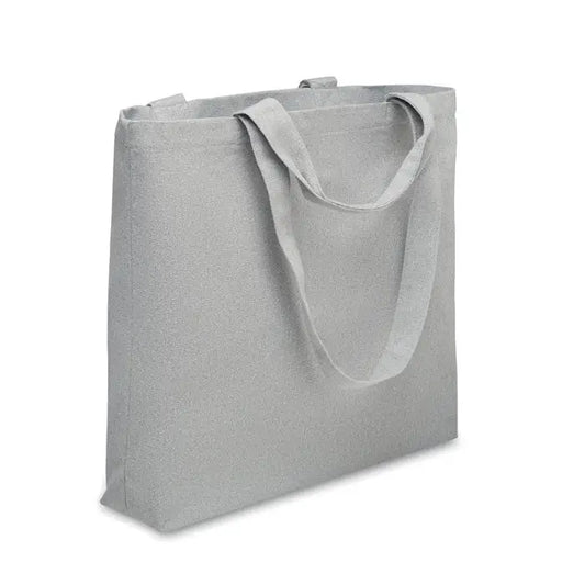 Geanta de plajă din pânză 320 gr/m², simplă, gri deschis, cu mânere rezistente