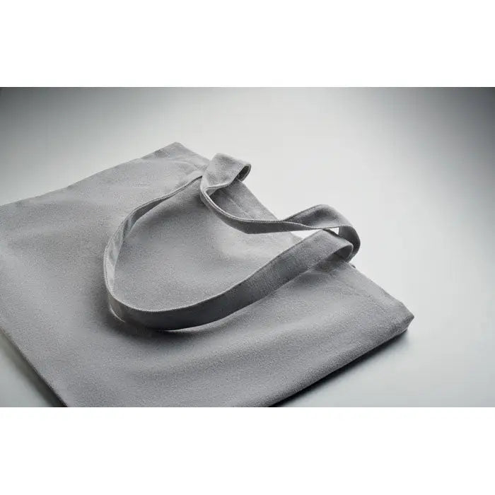 Geanta de plajă din pânză 320 gr m² model simplu gri deschis cu mânere rezistente