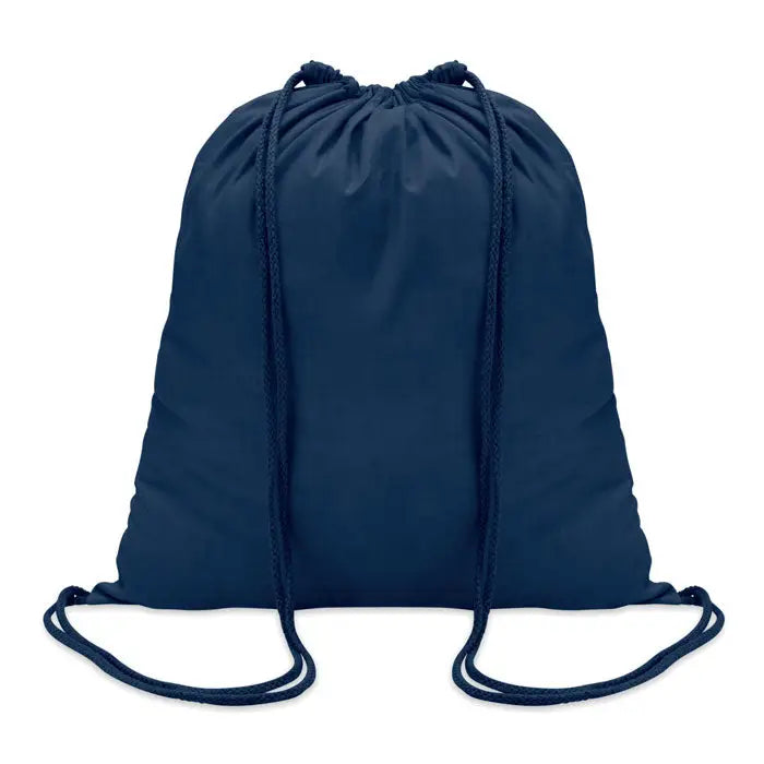 Geanta din bumbac navy blue cu snur de 100 gr metro pătrat și sfoară asortată