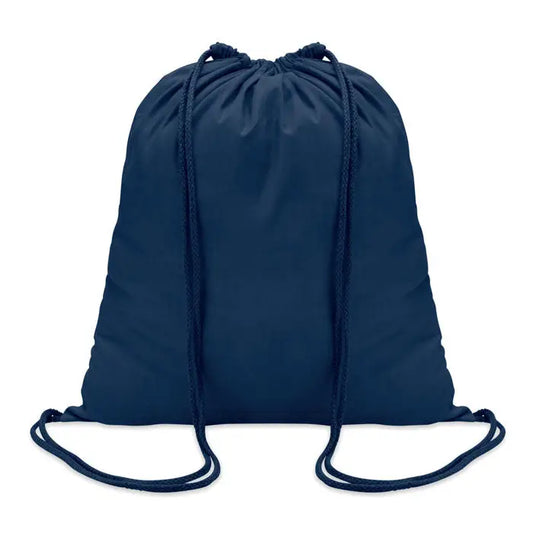 Geanta din bumbac navy blue cu snur de 100 gr metro pătrat și sfoară asortată