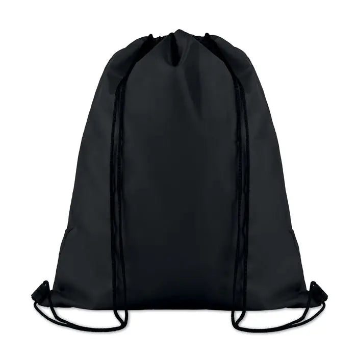 Geanta din poliester 210d cu snur neagra cu design minimalist si material neted