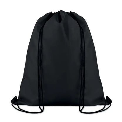 Geanta din poliester 210d cu snur neagra cu design minimalist si material neted