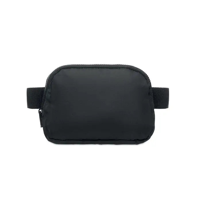 Geanta din poliester 300d rpet neagra cu borseta din nylon, curea reglabila si inchidere cu fermoar