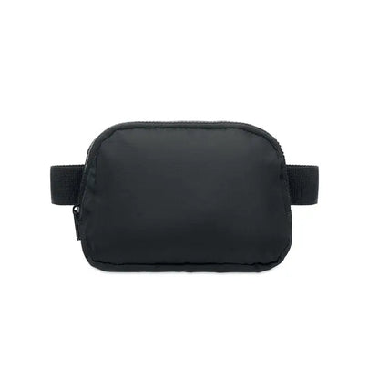 Geanta din poliester 300d rpet neagra cu borseta din nylon, curea reglabila si inchidere cu fermoar