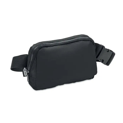Geanta din poliester 300d rpet neagra cu buzunar cu fermoar si curea ajustabila pentru talie