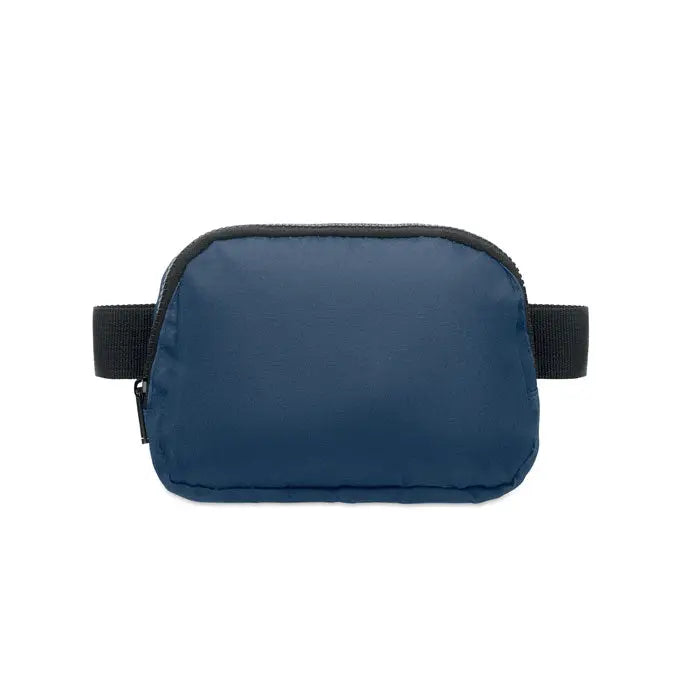 Geanta din poliester 300d rpet albastru navy cu fermoar negru si curea ajustabila din nylon