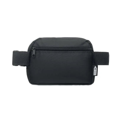 Geanta din poliester 300d rpet neagra cu buzunar cu fermoar si bretea reglabila din nailon