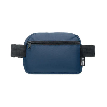 Geanta din poliester 300d rpet bleumarin cu fermoar negru si curea reglabila din nylon pentru talie