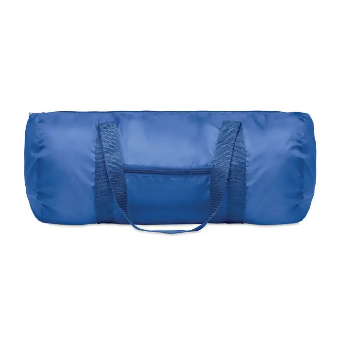Geanta duffle 190t rpet 20l albastru cu manere intarite si buzunar frontal cu fermoar din material rezistent