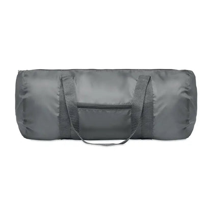 Geanta duffle 190t rpet 20l gri cu mânere din material consolidat și buzunar frontal cu fermoar