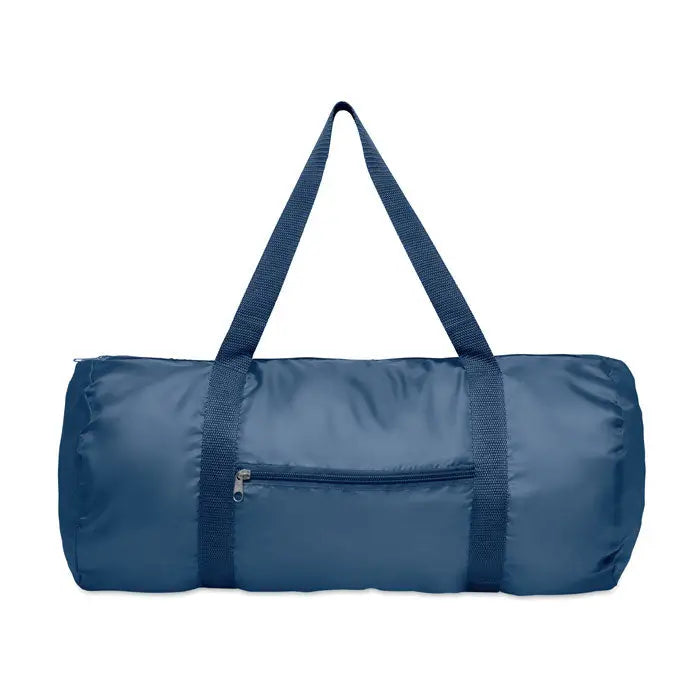 Geanta duffle 190t rpet 20l albastru navy cu bretele din material rezistent si buzunar frontal cu fermoar