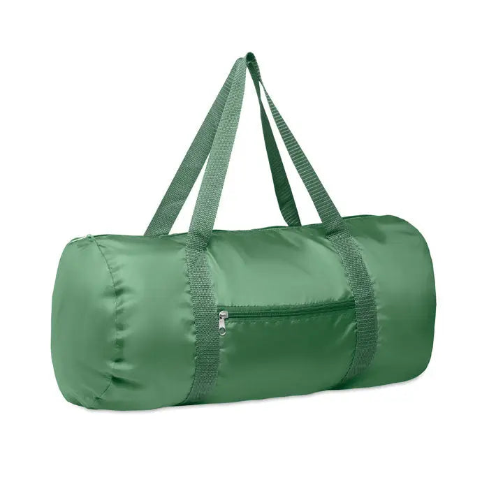 Geanta duffle 190t rpet 20l verde măsliniu cilindrică din material rezistent cu buzunar frontal cu fermoar