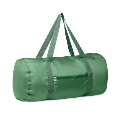 Geanta duffle 190t rpet 20l verde măsliniu cilindrică din material rezistent cu buzunar frontal cu fermoar