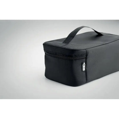 Geanta frigorifica neagra din 600d rpet cu maner superior si inchidere cu fermoar pentru calatorii