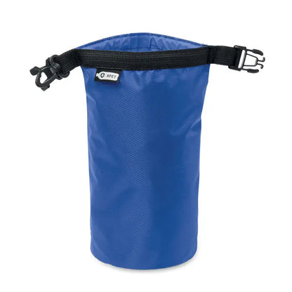 Geanta impermeabila albastra 210t rpet 1,5l cu bretea si catarama neagra, rezistenta la apa