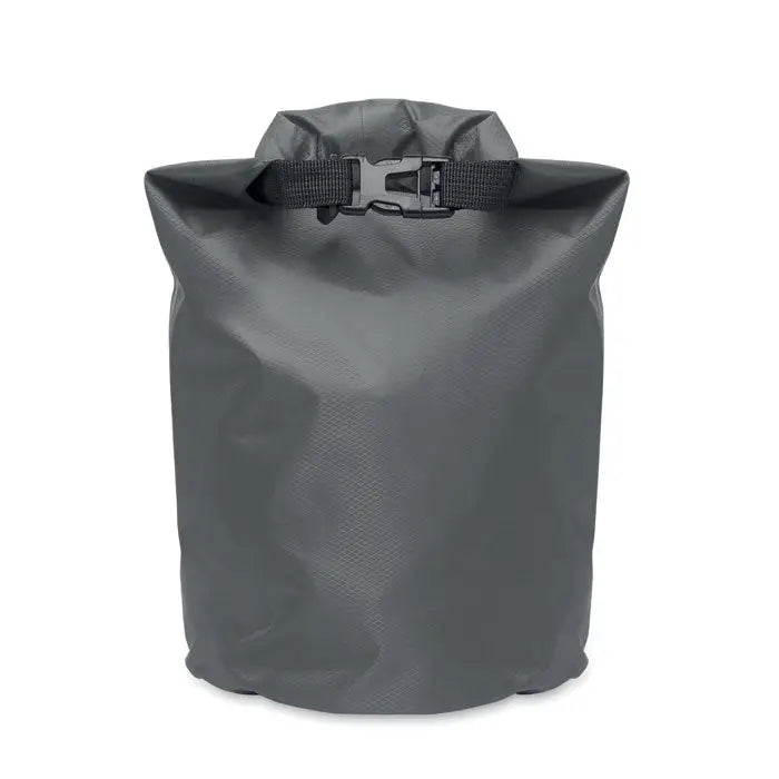 Geanta impermeabila 210t rpet 5l cu inchidere rulabila neagra si catarama rezistenta din webbing negru
