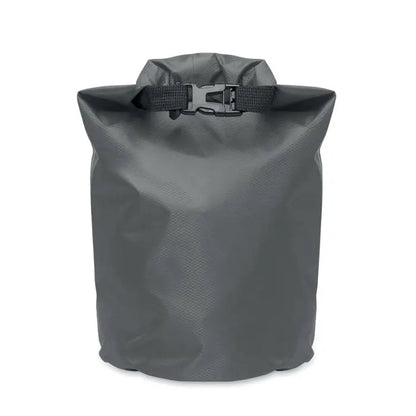 Geanta impermeabila 210t rpet 5l cu inchidere rulabila neagra si catarama rezistenta din webbing negru
