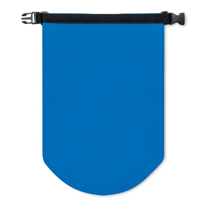 Geanta impermeabila pvc 10l albastra cu curea reglabila neagra si catarama din material rezistent