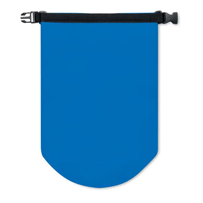 Geanta impermeabila pvc 10l albastra cu curea reglabila neagra si catarama din material rezistent