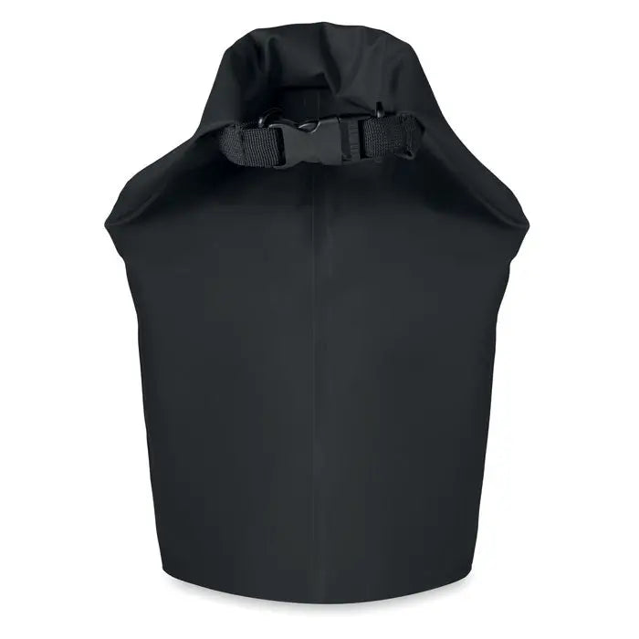 Geanta impermeabila pvc 10l neagra cu inchidere rulabila si bretea reglabila din material pvc rezistent