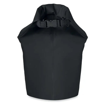 Geanta impermeabila pvc 10l neagra cu inchidere rulabila si bretea reglabila din material pvc rezistent
