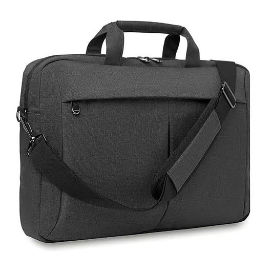 Geanta laptop in 2 tonuri 360d bagaj laptop texturat gri inchis cu maner superior si bretea reglabila