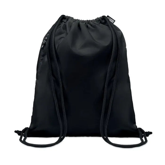 Geanta mare cu snur 300d rpet neagra cu finisaj mat si cusaturi intarite pentru rezistenta
