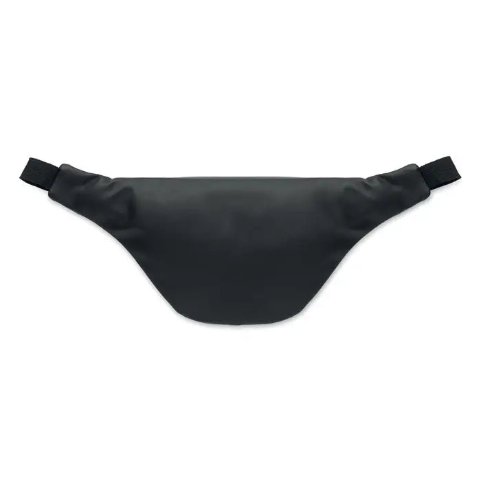 Geanta moale din pu cu centura ajustabila neagra din nailon pentru purtare confortabila la talie